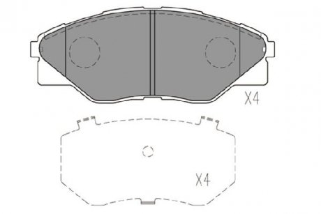 Купити TOYOTA Гальмівні колодки передні.Hilux III 05- Toyota Hilux KAVO PARTS kbp-9135 (фото1) підбір по VIN коду, ціна 547 грн.