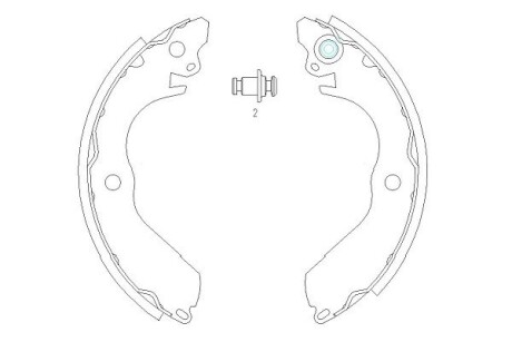 MITSUBISHI Щеки торм. COLT V 1300 00-03, LANCER VI (CJ_, CP_) 1.5 12V 96-03 Mitsubishi Colt, Lancer KAVO PARTS kbs-6411