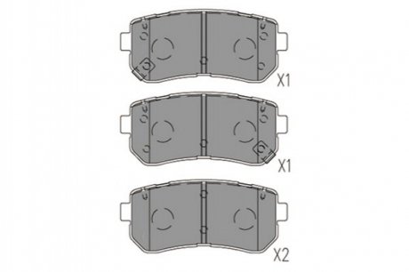 Комплект тормозных колодок KAVO PARTS kbp-3059