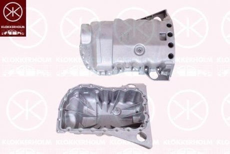 Піддон оливний, алюміній, МКПП Opel Vivaro, Renault Laguna, Espace, Trafic, Megane, Nissan Primastar, Renault Scenic KLOKKERHOLM 6041473