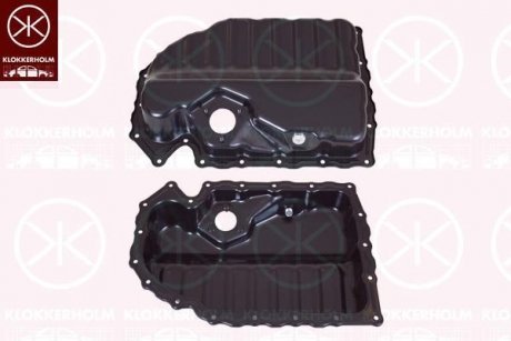 Піддон оливний, сталь Volkswagen Passat, Skoda Superb, Volkswagen Sharan, Audi TT, Skoda Octavia, Volkswagen Golf, Skoda Yeti, Volkswagen Jetta, Tiguan, Audi Q3, A3 KLOKKERHOLM 9524476