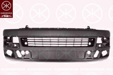 Купить Бампер, передн., серый. с отверстиями/отверстиями для противотуманных фар Volkswagen Transporter, Multivan KLOKKERHOLM 9568904A1 (фото1) подбор по VIN коду, цена 6627 грн.