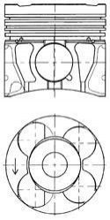 Купити Поршень двигуна KOLBENSCHMIDT 41071620 (фото1) підбір по VIN коду, ціна 3278 грн.