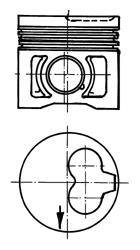 Купить Поршень, комплект VW 1,9D/2,4D Audi 80, 100, Volkswagen Passat, Transporter, Golf, Vento, Seat Toledo, Cordoba, Ibiza, Volkswagen Polo, Skoda Felicia KOLBENSCHMIDT 91386610 (фото1) подбор по VIN коду, цена 2436 грн.