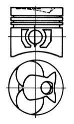 Поршень 0.70 Mercedes Benz OM616/617 75- (91.7 mm) KOLBENSCHMIDT 93444630