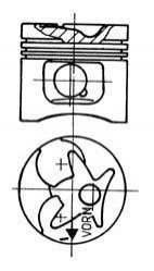 Поршень STD Mercedes Benz OM601/602/603 79- (87 mm) Mercedes W124, S124, G-Class, W202 KOLBENSCHMIDT 94330600