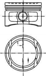 Поршень 0.50 Volkswagen Polo, Skoda Octavia, Seat Ibiza, Cordoba, Volkswagen Golf, Bora, Audi A2, Skoda Fabia, Seat Leon, Toledo, Volkswagen Caddy KOLBENSCHMIDT 99562620 (фото1)