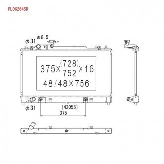 Радиатор системы охлаждения Mazda 6 KOYORAD pl062645r