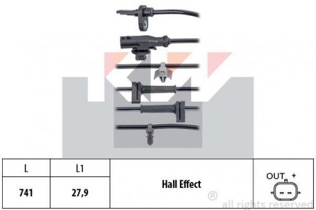 Купить Датчик ABS Ford Fiesta, B-Max, Transit, Courier KW 460 124 (фото1) подбор по VIN коду, цена 726 грн.