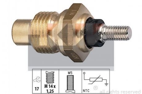 Датчик температуры охлаж. жидкости/масла/топлива (аналог EPS 1.830.003/Facet 7.3003) KW 530 003