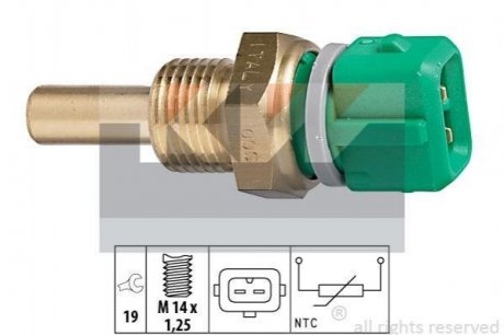 Датчик температури охолодж. жидкости/масла/топлива (аналог EPS 1.830.204/Facet 7.3204) KW 530 204