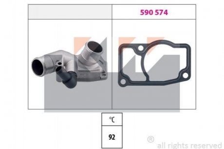 Купить Термостат (аналог EPS 1.880.347/Facet 7.8347) Opel Astra, Zafira KW 580 347 (фото1) подбор по VIN коду, цена 1045 грн.