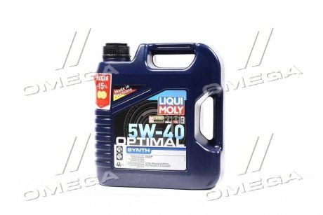 Моторне масло OPTIMAL Synth 5W-40 (API SN/CF, ACEA A3-08/B4-08) 4Л Audi A6, A4 LIQUI MOLY 3926