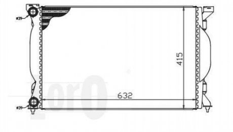 Радиатор охлаждения двигателя A4/S4/B6/B7 1.6-2.0 00- Audi A4 LORO 003-017-0012