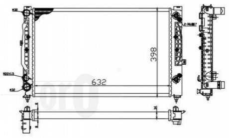 Купити Радіатор охолодження Audi A4 LORO 0030170020 (фото1) підбір по VIN коду, ціна 2689 грн.