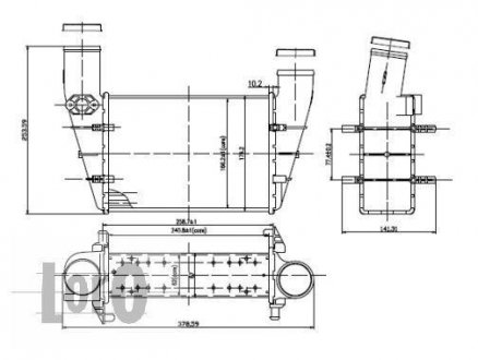 IІнтеркулер Audi A4, Volkswagen Passat, Audi A6 LORO 0030180001