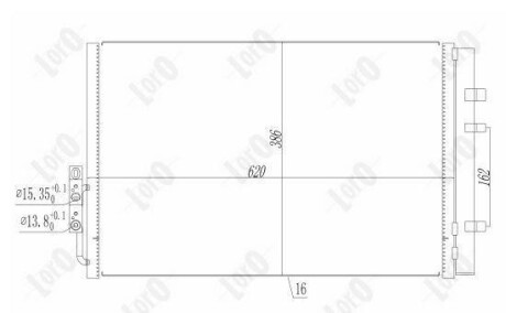 Радиатор кондиционера с осушителем BMW X3, X4 LORO 0040160027