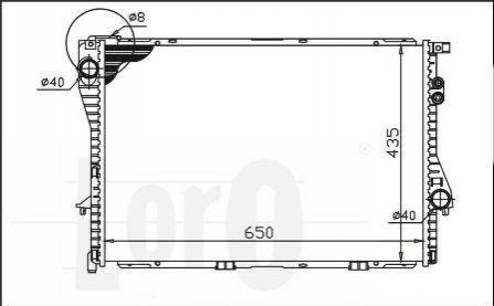 Радіатор охолодження BMW E39, E38 LORO 0040170031