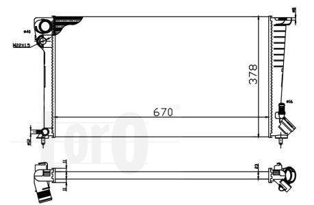 Купити Радіатор охолодження AC- Citroen Berlingo, Xsara LORO 0090170002 (фото1) підбір по VIN коду, ціна 1903 грн.