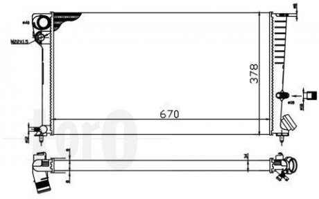 Купить Радиатор охлаждения Citroen Berlingo, Xsara LORO 0090170028 (фото1) подбор по VIN коду, цена 2472 грн.