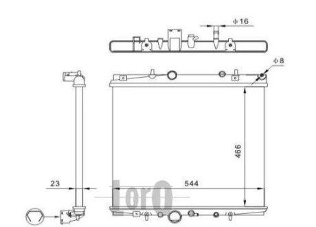 Радiатор охолодження LORO 0090170044
