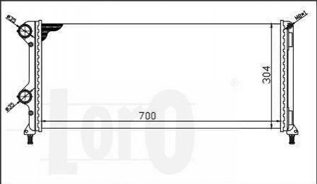 Купить Радиатор воды Doblo 1.3-1.9 JTD/MJTD 01- Fiat Doblo LORO 016-017-0038 (фото1) подбор по VIN коду, цена 2089 грн.