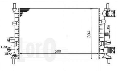 Купить Радиатор охлаждения Ford Escort LORO 0170170010 (фото1) подбор по VIN коду, цена 1645 грн.