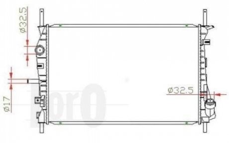 Радиатор охлаждения Ford Mondeo LORO 0170170038