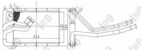 Купить Радиатор печки PREMIUM LINE KIA Sportage, Hyundai Tucson LORO 0190150005B (фото1) подбор по VIN коду, цена 1587 грн.