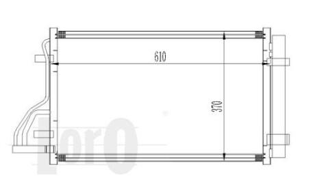 Радиатор кондиционера HYUNDAI i30 1.6 07-11 LORO 019-016-0009