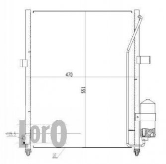 Радиатор кондиционера L 200(KA/KB) 2.5DID 06- Mitsubishi L200 LORO 033-016-0007