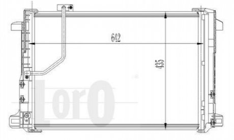 Купить Радиатор кондиционера Mercedes CLS-Class, S204, W204, W212, S212, C204, C124, C207, C238, A124, A207, A238, GLK-Class LORO 0330160013 (фото1) подбор по VIN коду, цена 3292 грн.