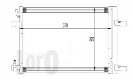 Радиатор кондиционера с осушителем Opel Astra, Zafira, Chevrolet Cruze LORO 0370160032