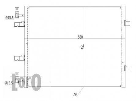 Радиатор кондиционера LORO 0370160047