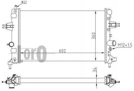 Купити Радіатор охолодження двигуна ASTRA/ZAFIRA 1.6i 98- Opel Astra LORO 037-017-0001 (фото1) підбір по VIN коду, ціна 2750 грн.