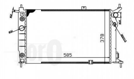 Купить Радиатор охлаждения двигателя ASTRA F 1.4 (AC+) 91- Opel Astra LORO 037-017-0007 (фото1) подбор по VIN коду, цена 2823 грн.