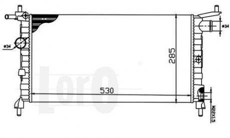 Радиатор охлаждения Opel Corsa, Combo LORO 0370170008