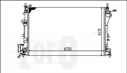 Радиатор охлаждения двигателя SIGNUM/VECTRA C 1.6i-1.8i 02- LORO 037-017-0025