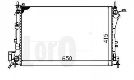 Купити Радіатор охолодження двигуна CROMA/SIGNUM/VECTRA C 1.8 i 16V/2.0 16V DT (AC+/-) 02- Fiat Croma LORO 037-017-0026 (фото1) підбір по VIN коду, ціна 3034 грн.