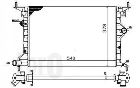 Купить Радиатор охлаждения двигателя VECTRA B 1.6 94- Opel Vectra LORO 037-017-0035 (фото1) подбор по VIN коду, цена 2177 грн.