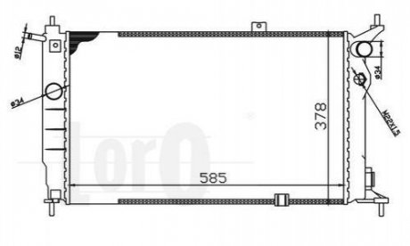 Радиатор охлаждения двигателя ASTRA F 1.4 91- Opel Astra LORO 037-017-0050