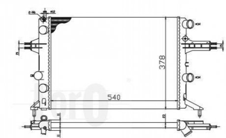 Купить Радиатор охлаждения двигателя ASTRA G 1.2 i 16V 98- Opel Astra LORO 037-017-0066 (фото1) подбор по VIN коду, цена 2204 грн.