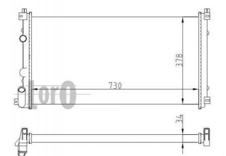 Радиатор охлаждения Renault Master, Opel Movano LORO 0370170070