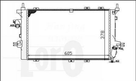 Радиатор охлаждения Opel Astra LORO 0370170078