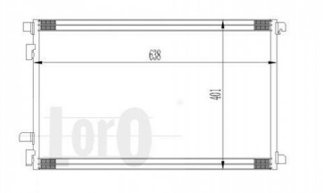 Радіатор кондиціонера Renault Megane II/Scenic II 1.4-2.0/1.5D/1.9D 02- LORO 042-016-0015