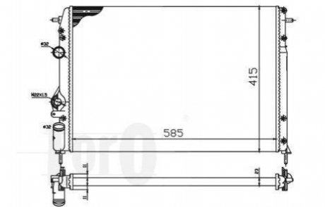 Радиатор охлаждения с АС LORO 0420170036