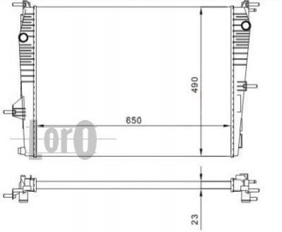 Радіатор охолодження Renault Megane, Fluence, Scenic, Grand Scenic LORO 0420170053