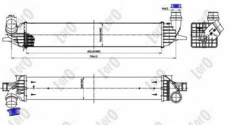 Купити IІнтеркулер Renault Laguna LORO 0420180005 (фото1) підбір по VIN коду, ціна 4226 грн.