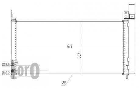 Радиатор кондиционера с осушителем LORO 0510160017