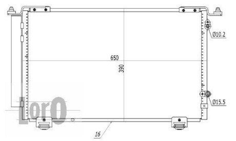 Радіатор кондиціонера з осушувачем Toyota Avensis LORO 0510160030